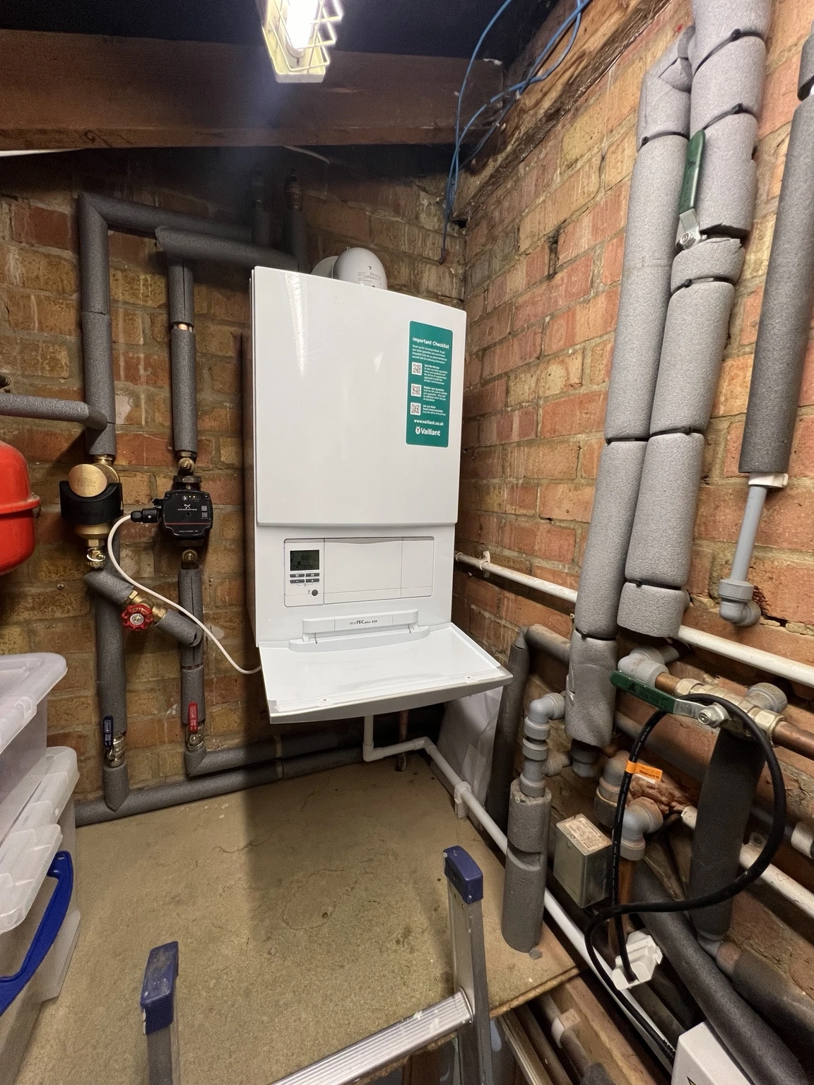 Real Vaillant boiler installation completed by Powered Heating